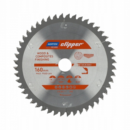 Norton Kotoučová Pila 255mm x 30mm x 24z Dřevo A Kompozity Atb Neg (2,6/1
