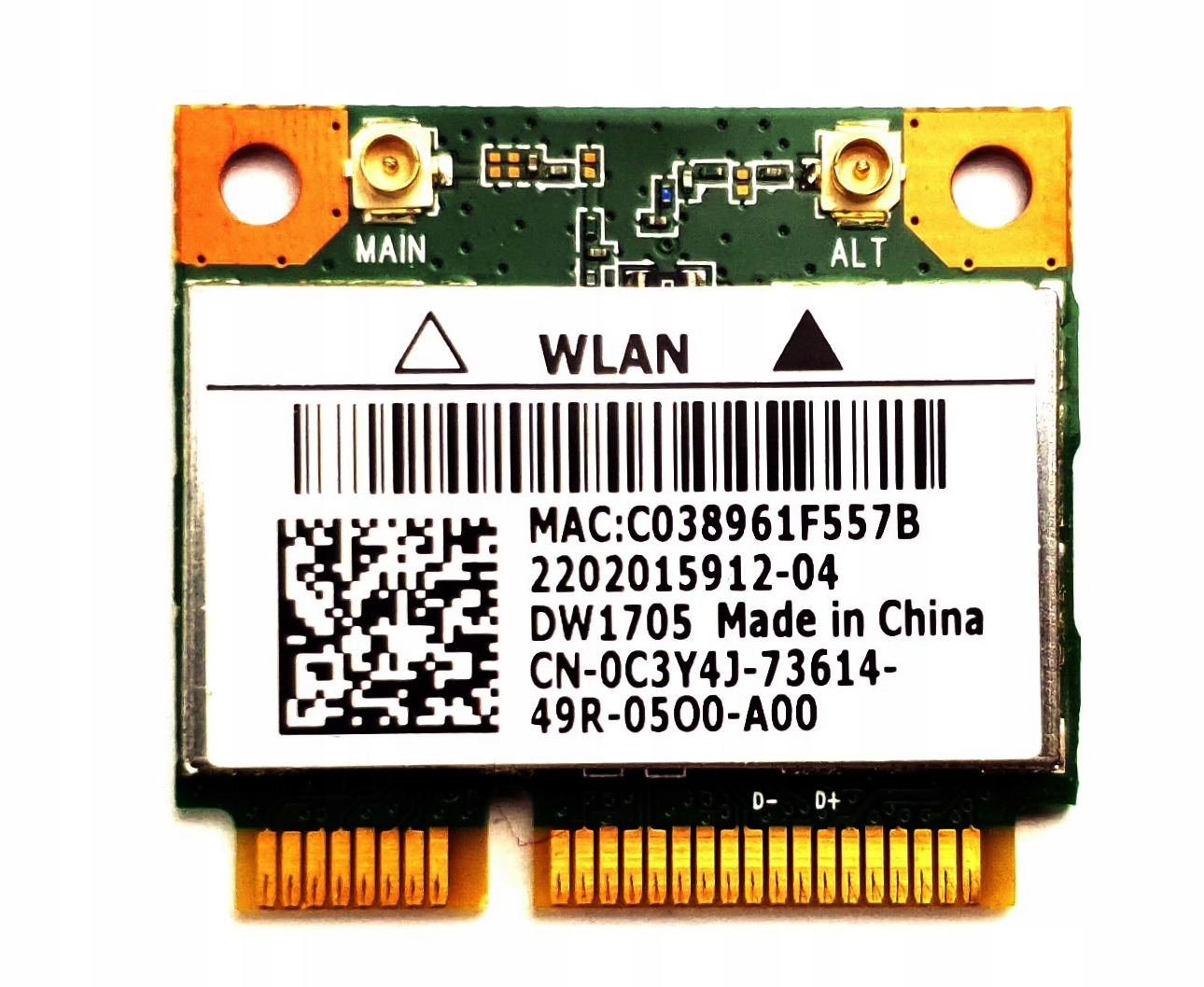 Karta WiFi Dell 5748 DW1705 Mini-PCI Bluetooth 4.0