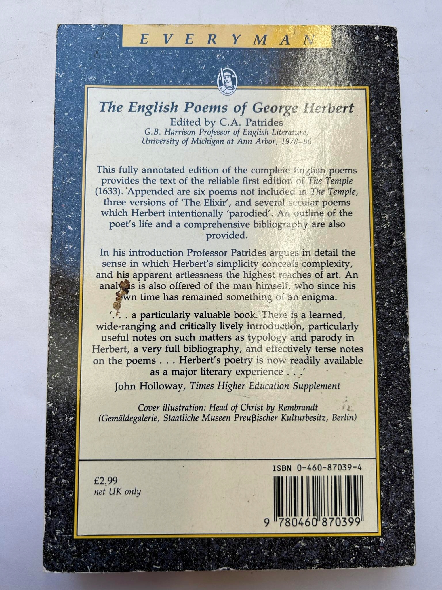 The English Poems of George Herbert George ISBN 9780521177207