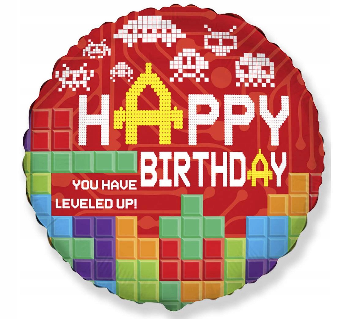 

Balon foliowy Urodzinowy Happy Birthday -tetris 18