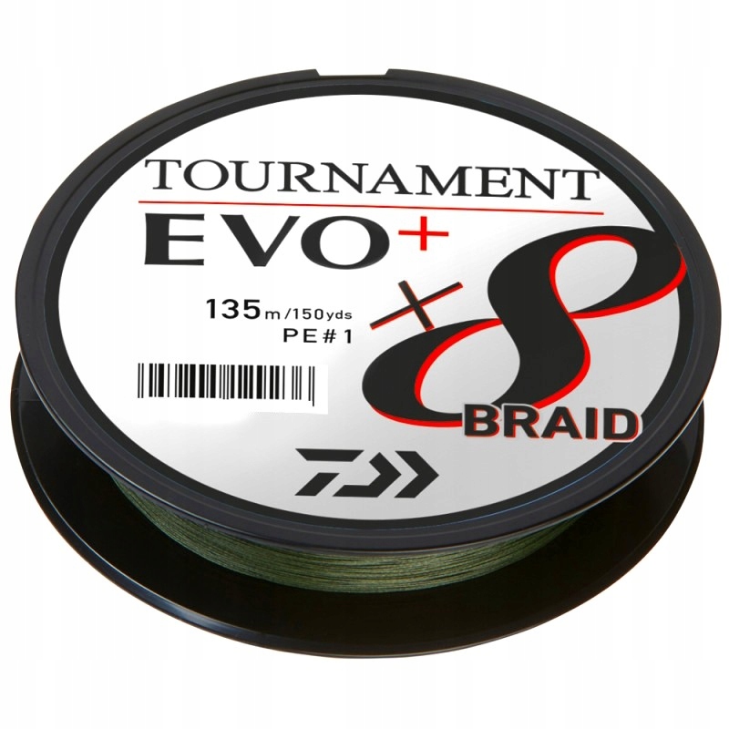 Plecionka Daiwa Tournament X8 Braid Evo+ 0.18mm 15.8kg 135m Dark Green