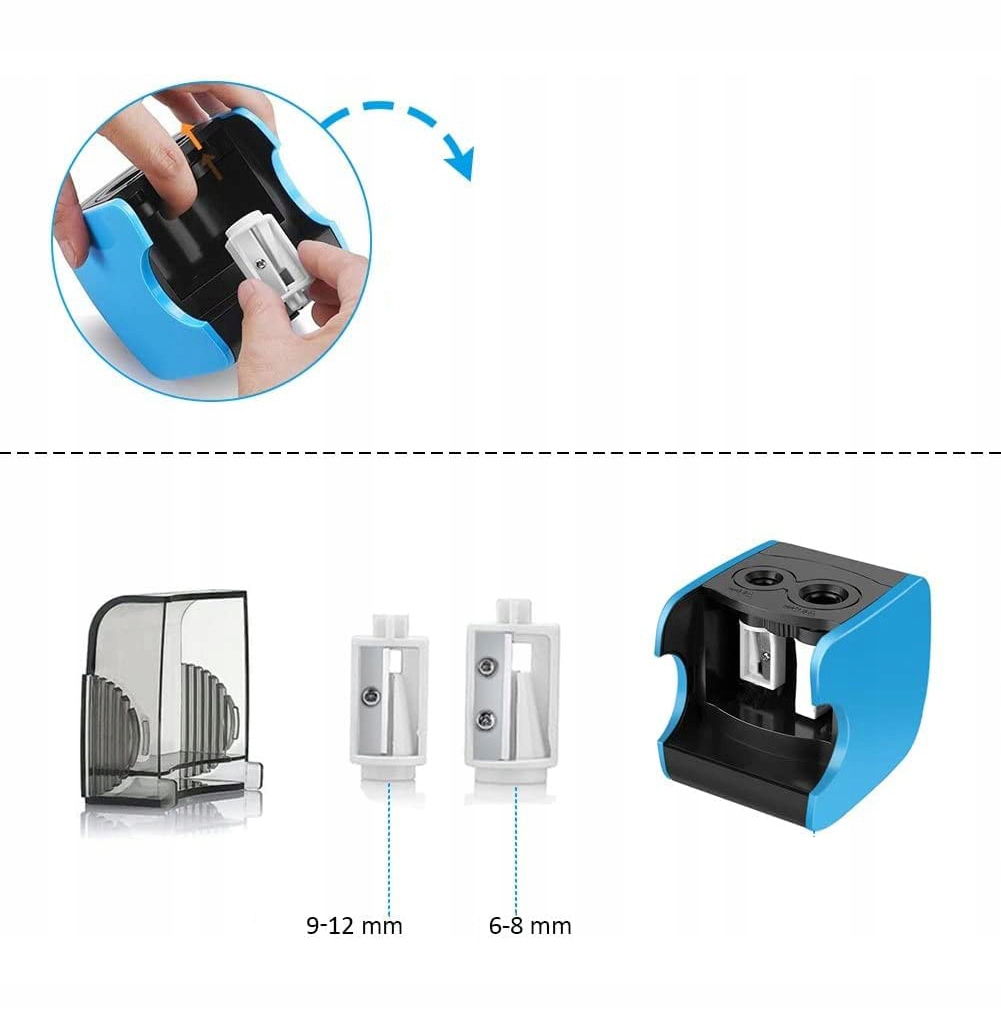ELEKTRYCZNA TEMPERÓWKA DO OŁÓWKÓW DLA DZIECI, STUDENTÓW, PODWÓJNY ZASILACZ Materiał plastik