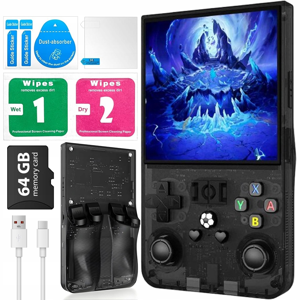 Konsola Retro 20000 Gier USb 64 Gb, Ips 3,5" Przenośna Pady Bezprzewodowe