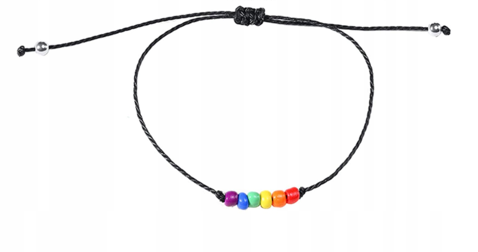 

Opaska z tęczowymi koralikami Pride Lgbt