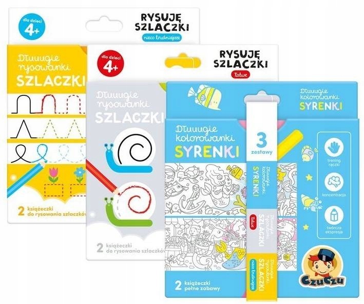 

Czu Czu Zestaw Rysowanek 4+ Syrenki Szlaczki