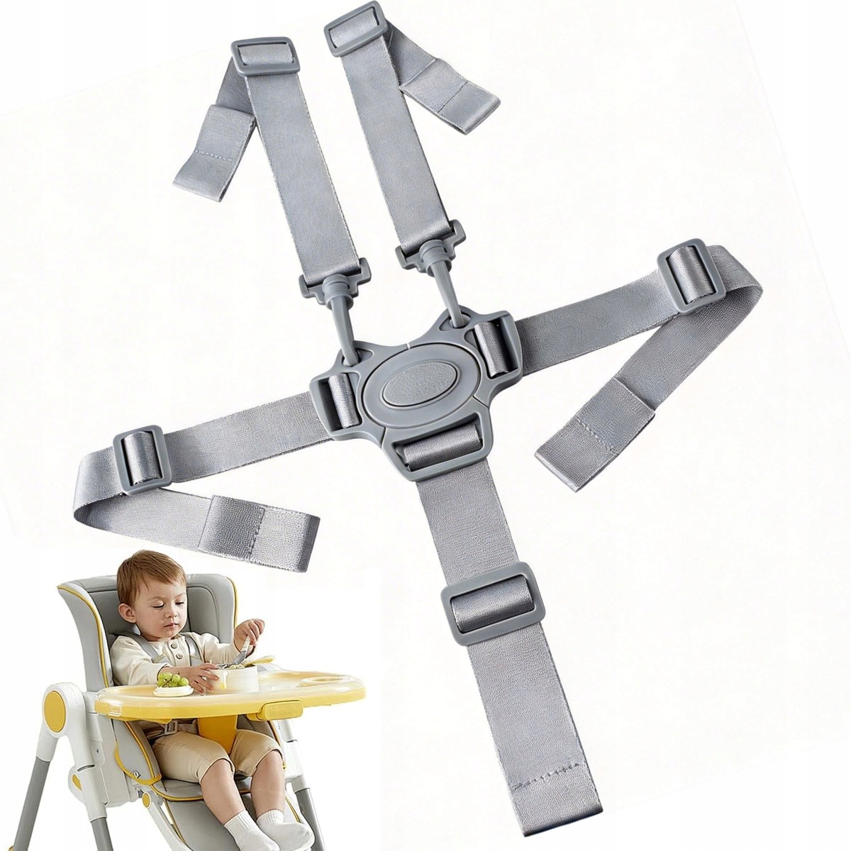 SZELKI DO WÓZKA KRZESEŁKA HUŚTAWKI PASY 5 PUNKTO Nastawny Nylon