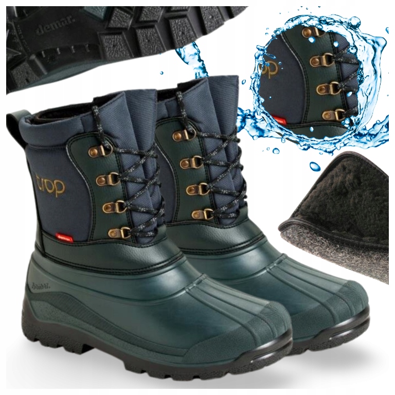 Pracovní boty Zateplené Sněhule Voděodolné Pánské Zimní Pohodlné 41