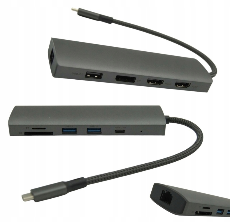 Dokovací stanice Usb-c Pd Rozšíření obrazovky 2 Monitory 4K Dream Machines