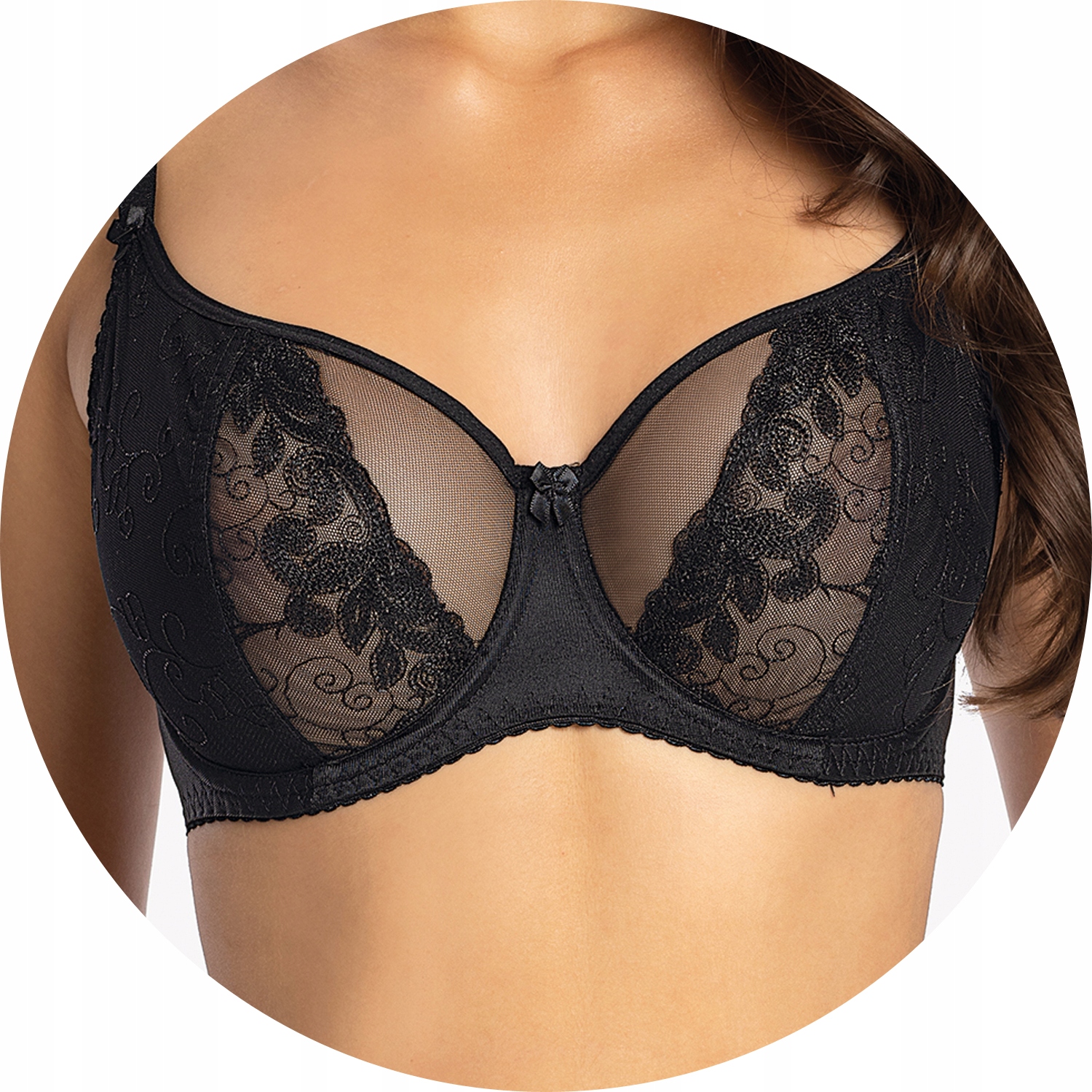 Gaia 1026 Ada Biustonosz Miękki czarny 75G