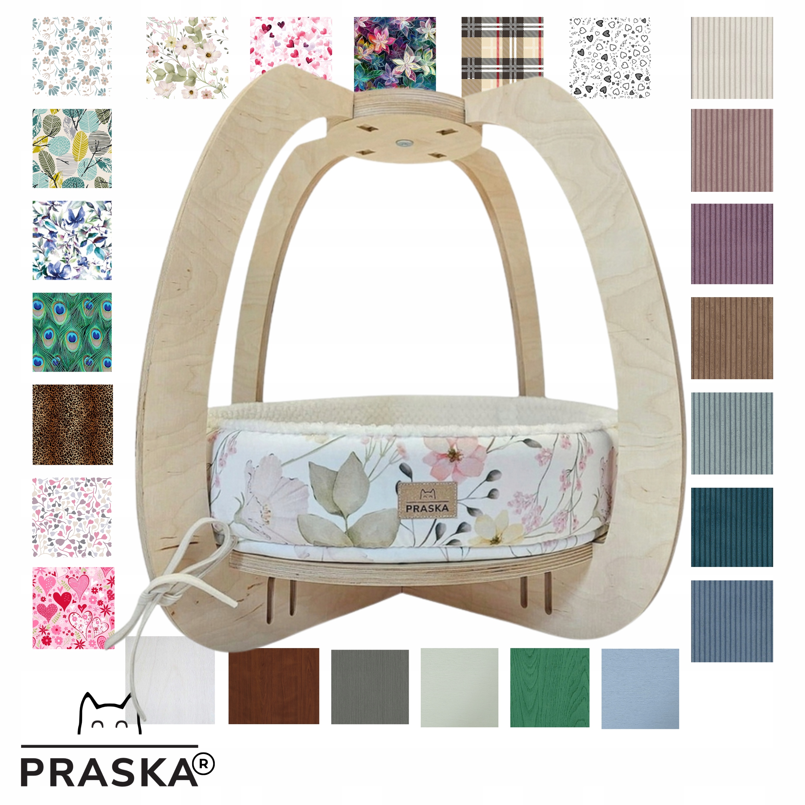 Levně Praska Podstropní police pro kočky lanový park Circle XL Zásuvka Barva