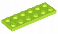 

Lego 3795 Płytka 2x6 lime Nowa (2g)