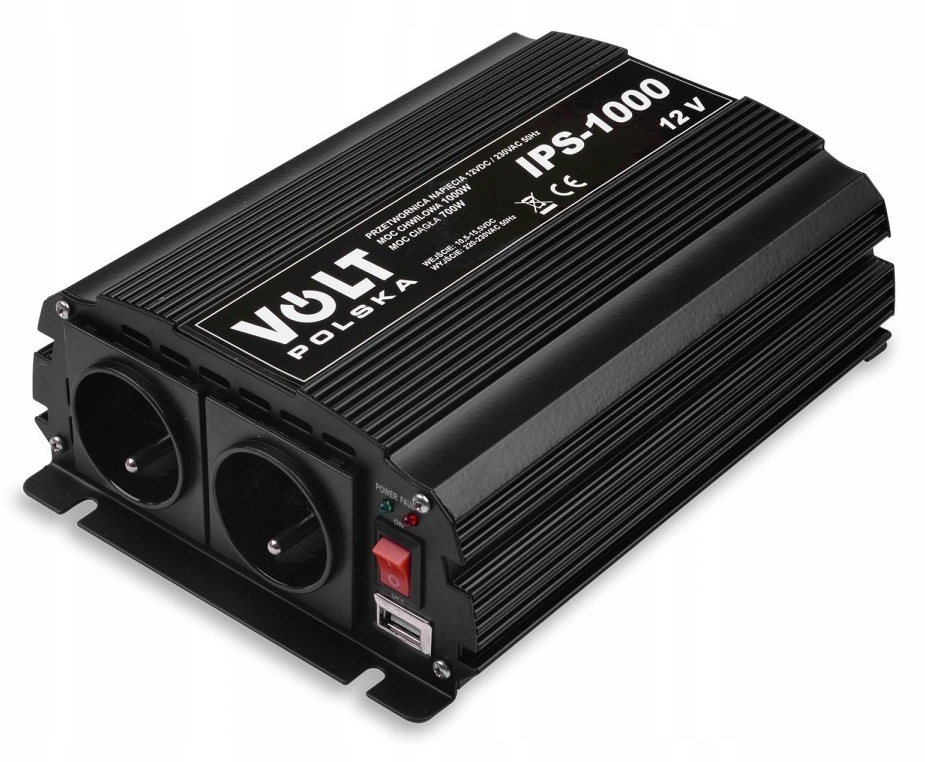 

Przetwornica Napięcia Ips 12V/230V 700/1000W Usb