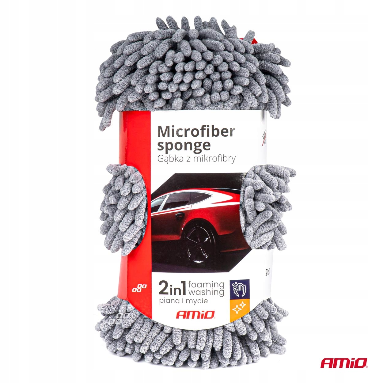 Gąbka do mycia z mikrofibry Cwash-08 AMIO rękawica