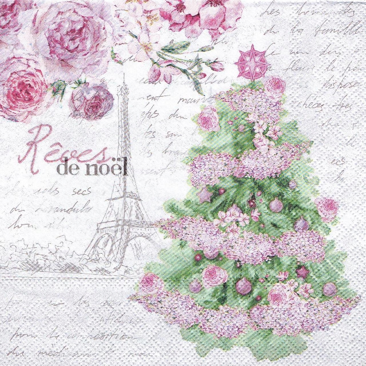 Serwetka decoupage 186A serwetki Choinka kwiaty