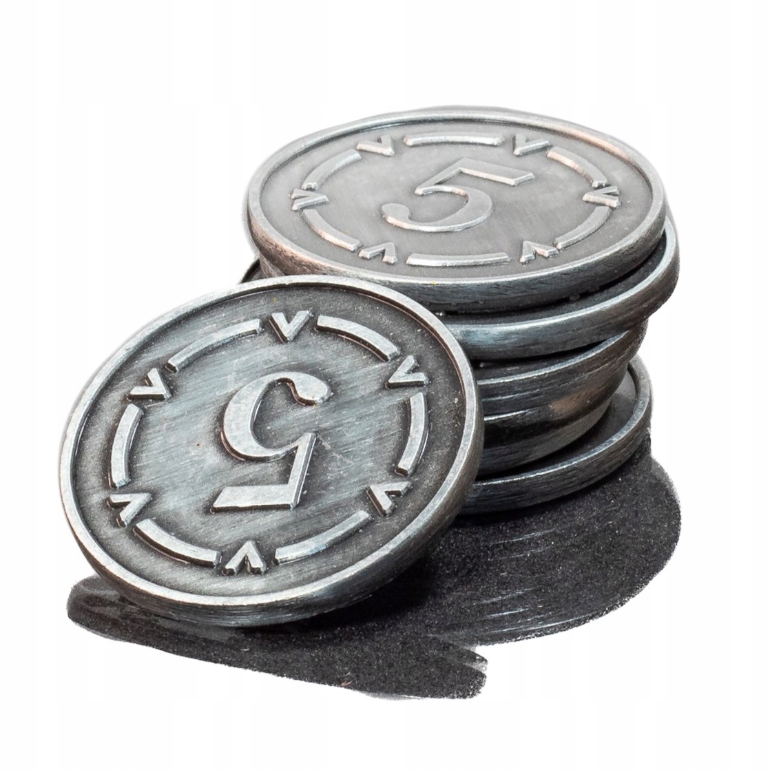 ZESTAW 9 UNIWERSALNYCH METALOWYCH MONET LARP RPG Materiał metal