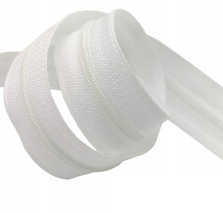 Páska zipová Bílá spirála #3mm zip 300m