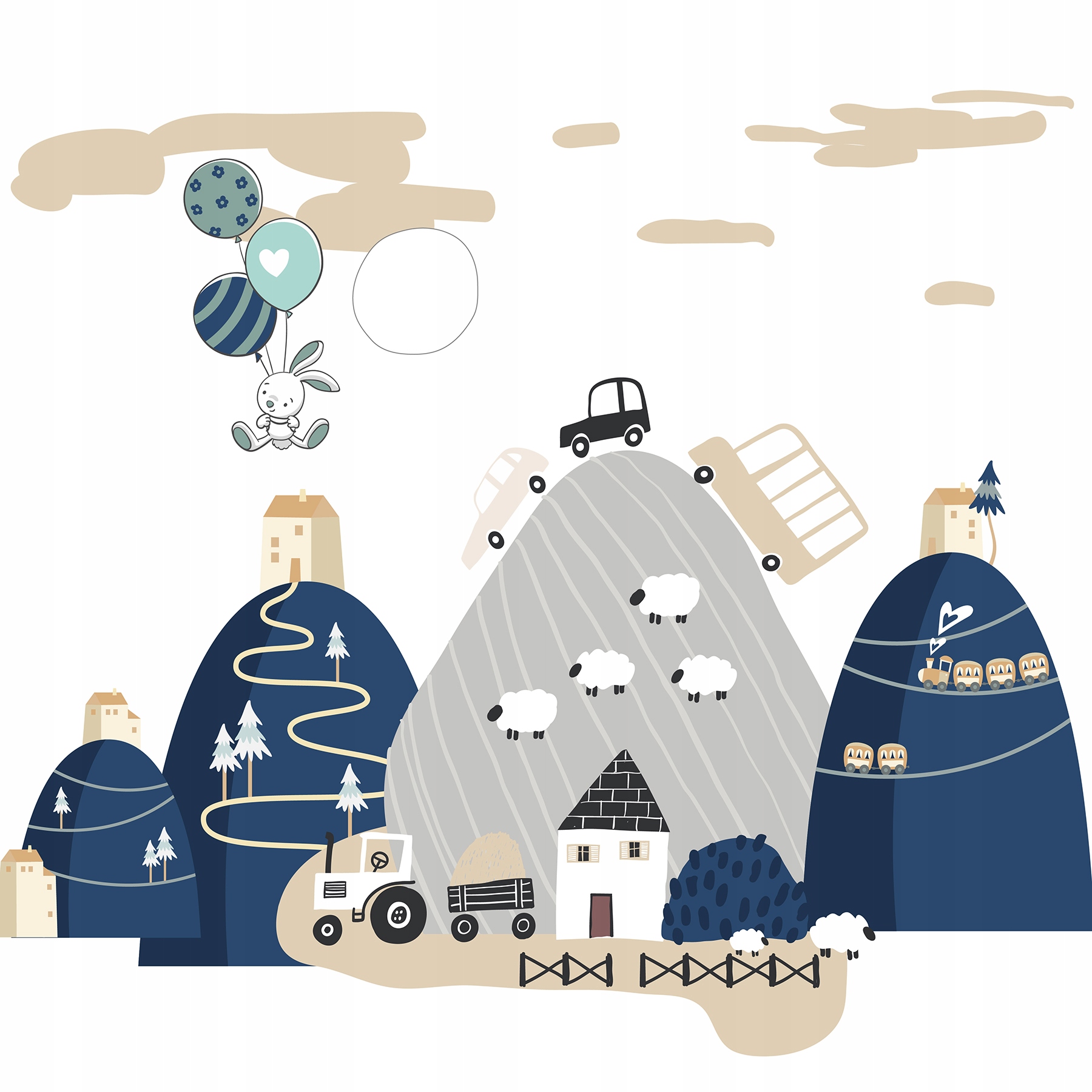 

naklejki dla dzieci na ścianę ścienne góry 240