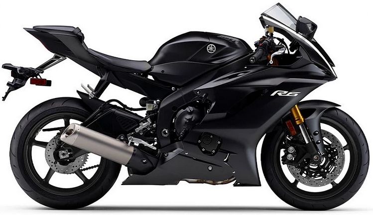 Samolepky Juula Pro Yamaha Yzf R6 2017-2019 Mat Tmavě Šedá 6 MDNM6 RJ27