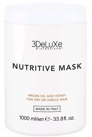 3DELUXE NUTRITIVE MASKA NAWILŻAJĄCA DO WŁOSÓW SUCHYCH I NIESFORNYCH 1000ML