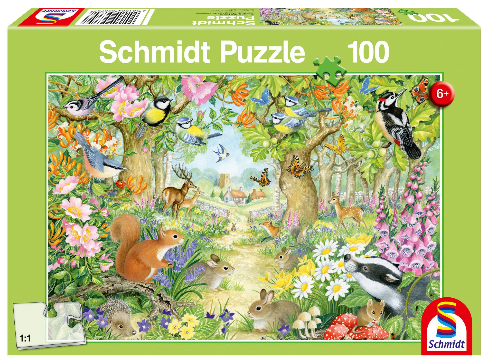 

Schmidt Puzzle 100 el Leśne zwierzęta