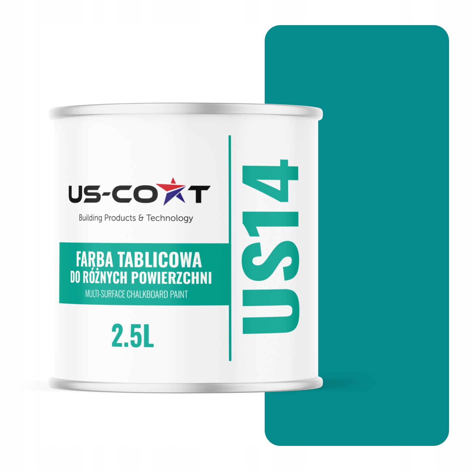 Tabuľová Farba Na Steny Písania Kriedou Modrá Tyrkysová RAL5018 2,5L Mat