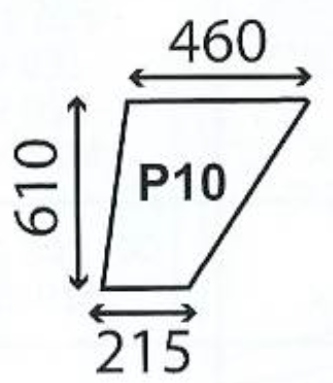 sklo John Deere série 30 a 40 Sekura spodní dveře
