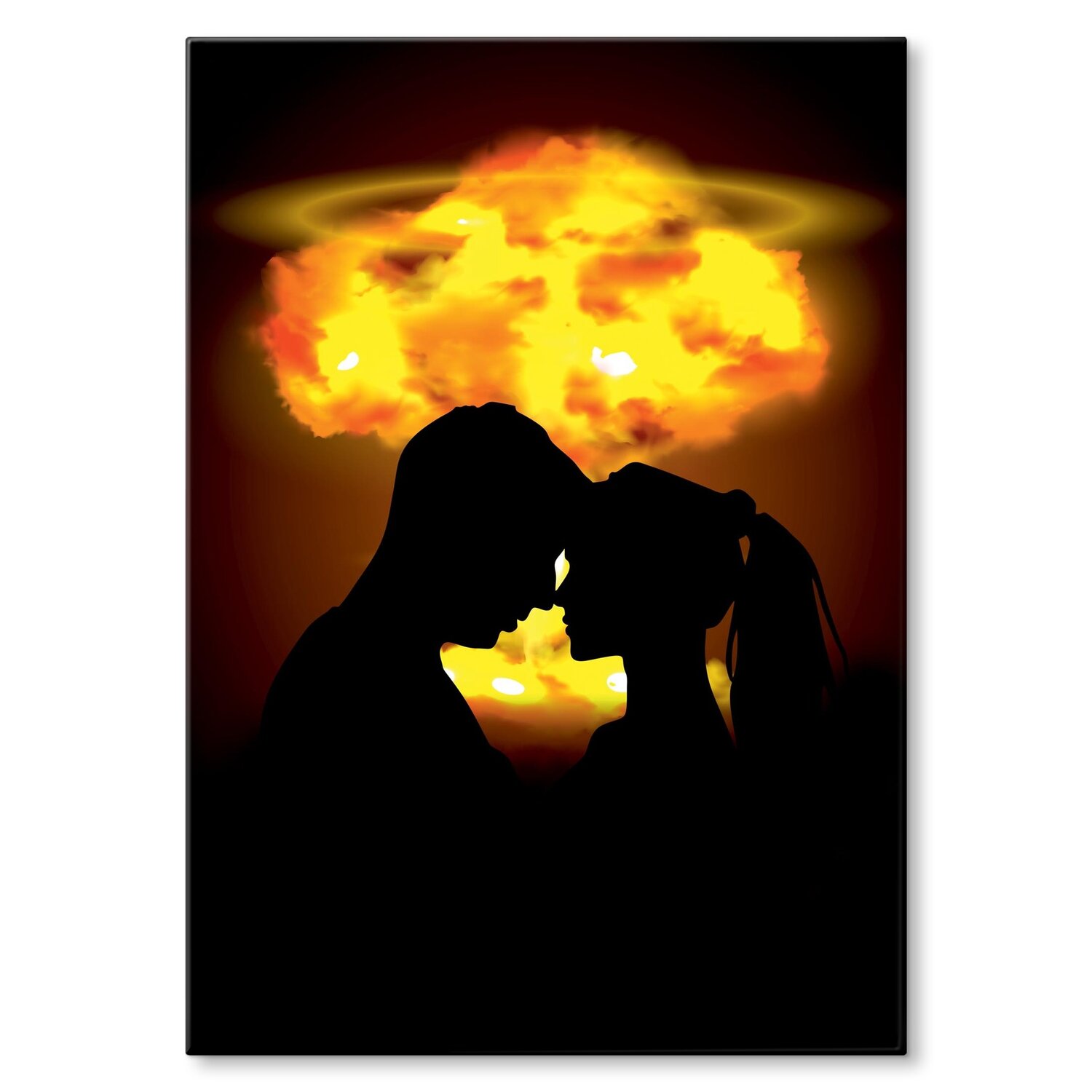 Kovový plakát Love explosion Dárek 42 x 59 cm