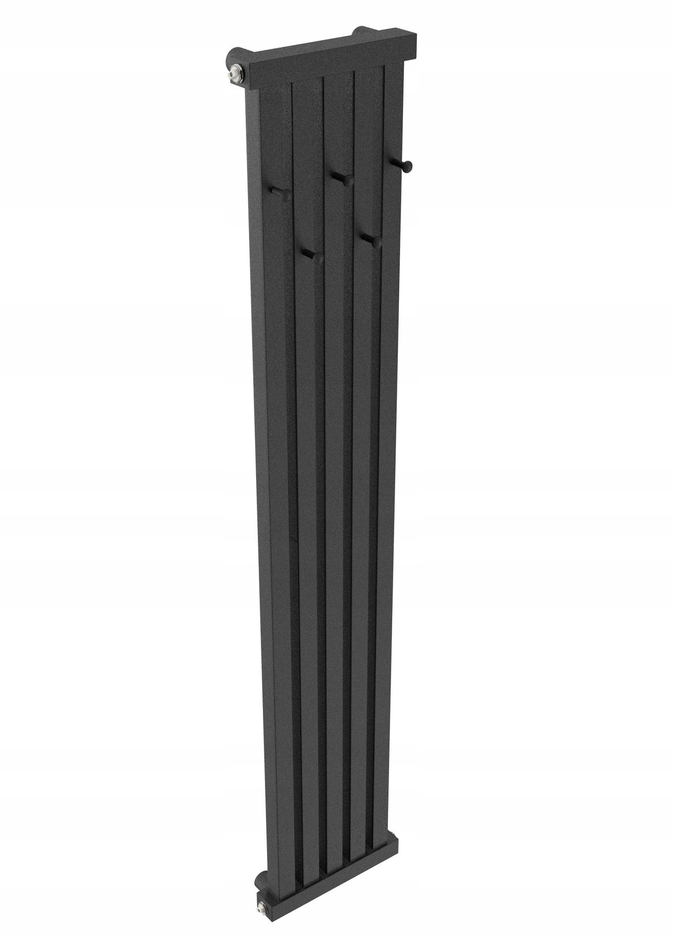 Dekorativní radiátor s věšáky Radiator Hook 140x32 Černá Struktura
