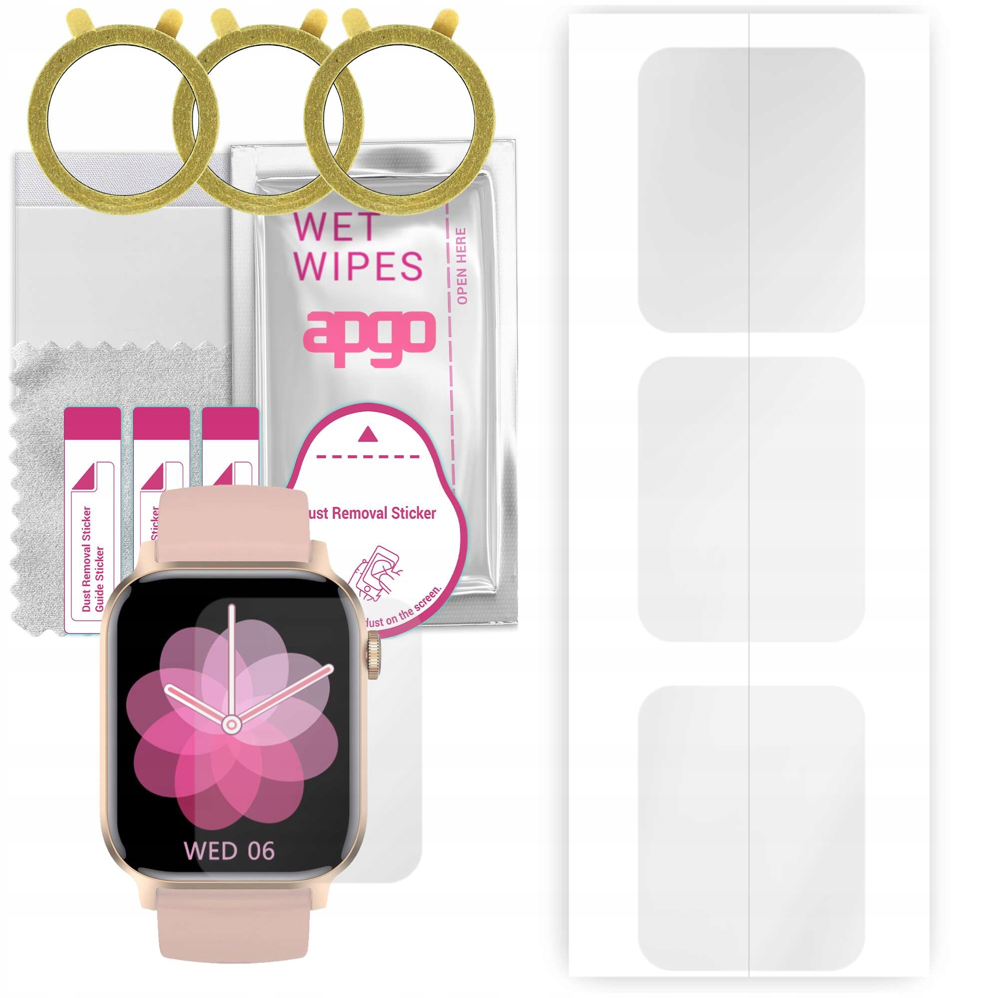 3x Folia hydrożelowa apgo do Kiano Watch Go, ochronna