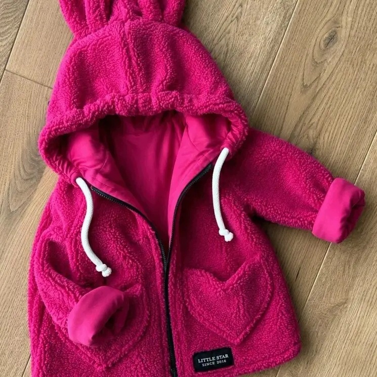 Bluzo kurtka Baranek Little Star Kolor Fuksja 104