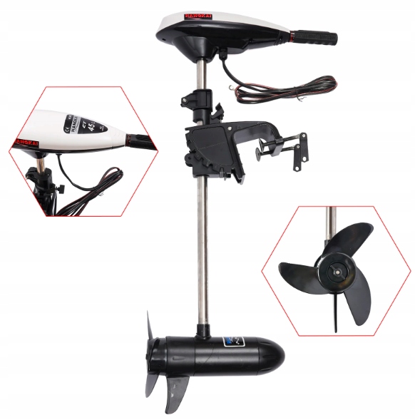 Motor pro loď Elektrický člun Raft na Akumulátor Tichý 12v 8kmh 552W