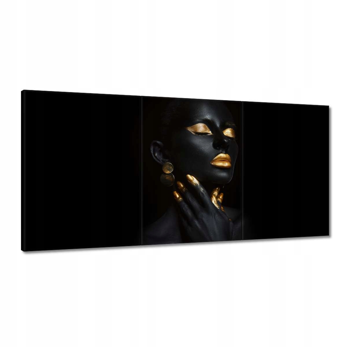 Obrazy 180x90 Tvár posiata zlatom