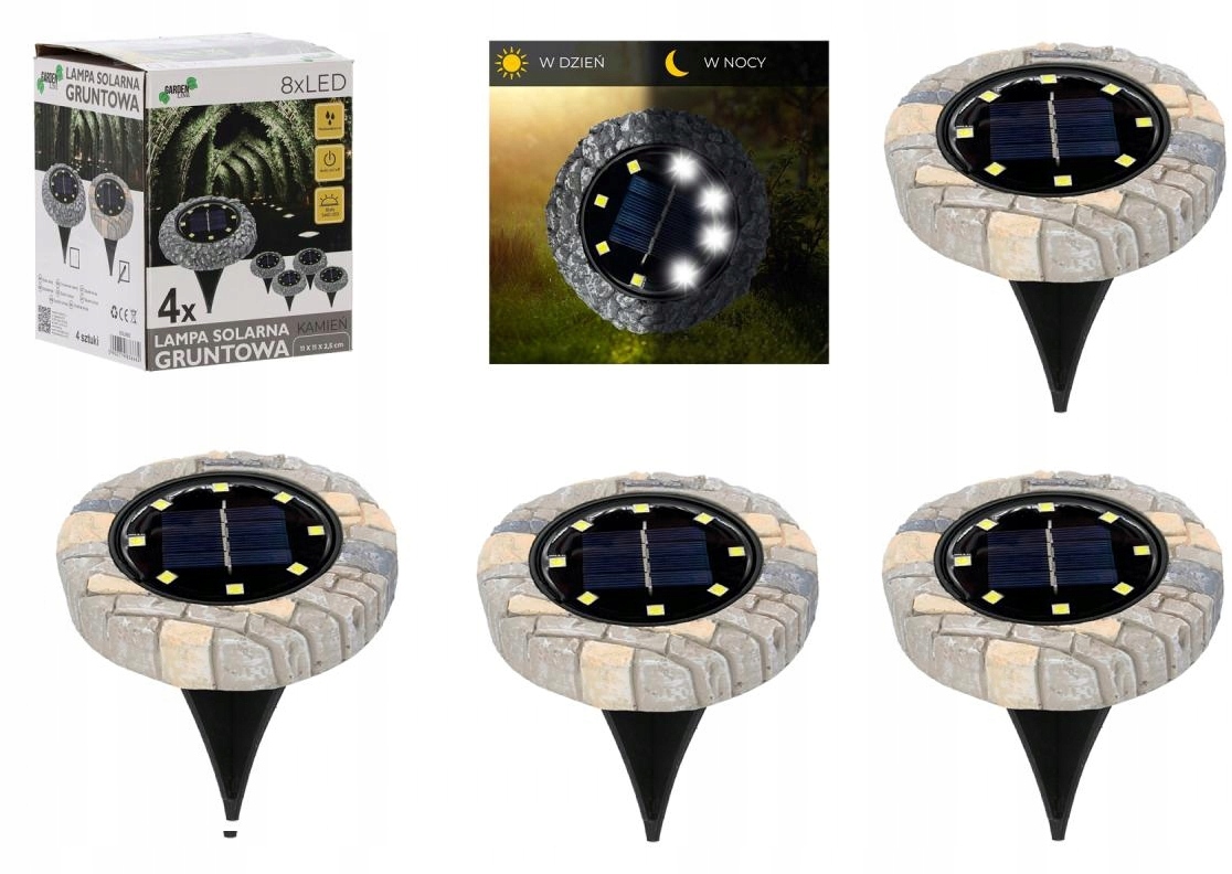 

Lampa solarna wbijana GardenLine 2,5 cm 4 szt.