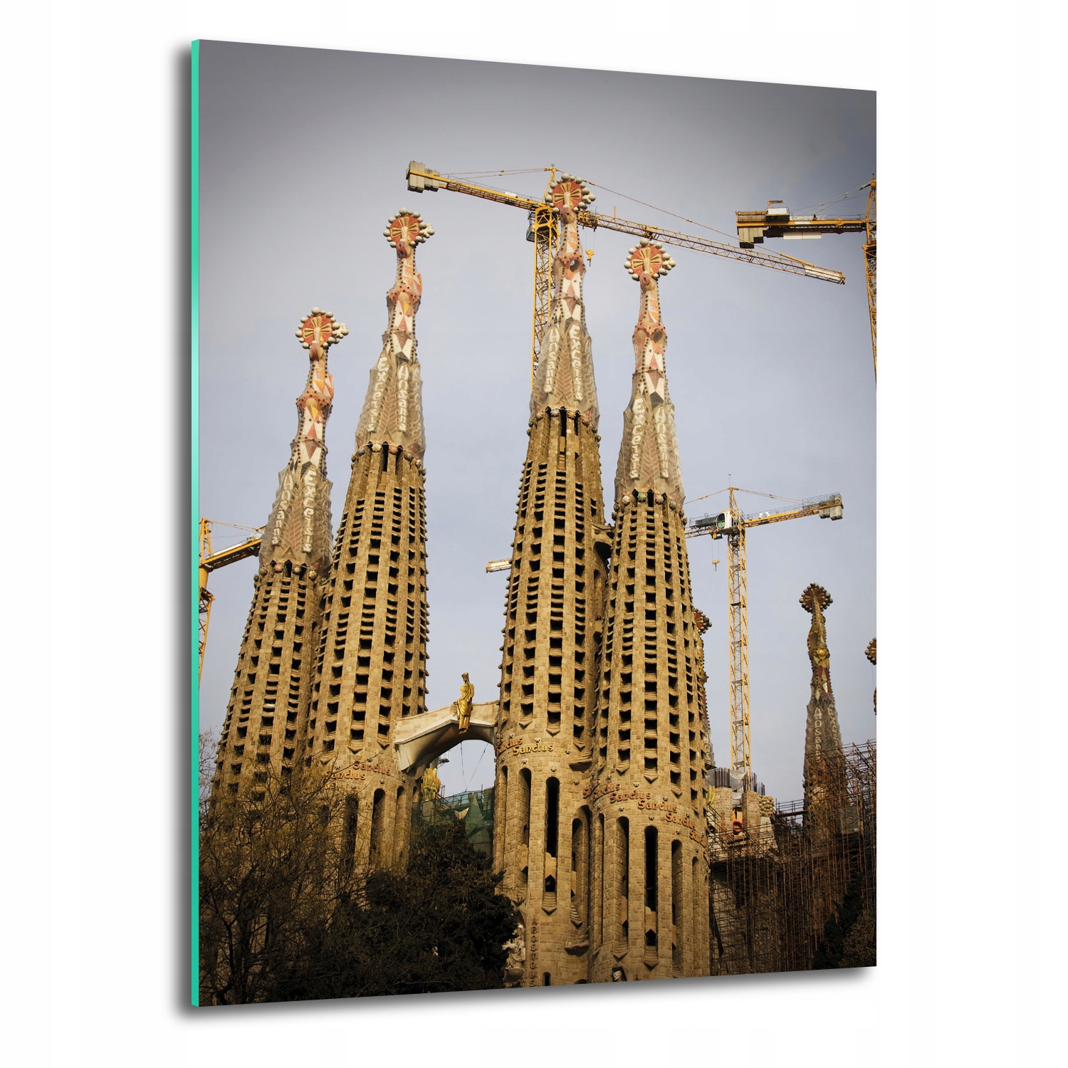 Sklenený obraz na stenu Kostol Barcelona 70x100