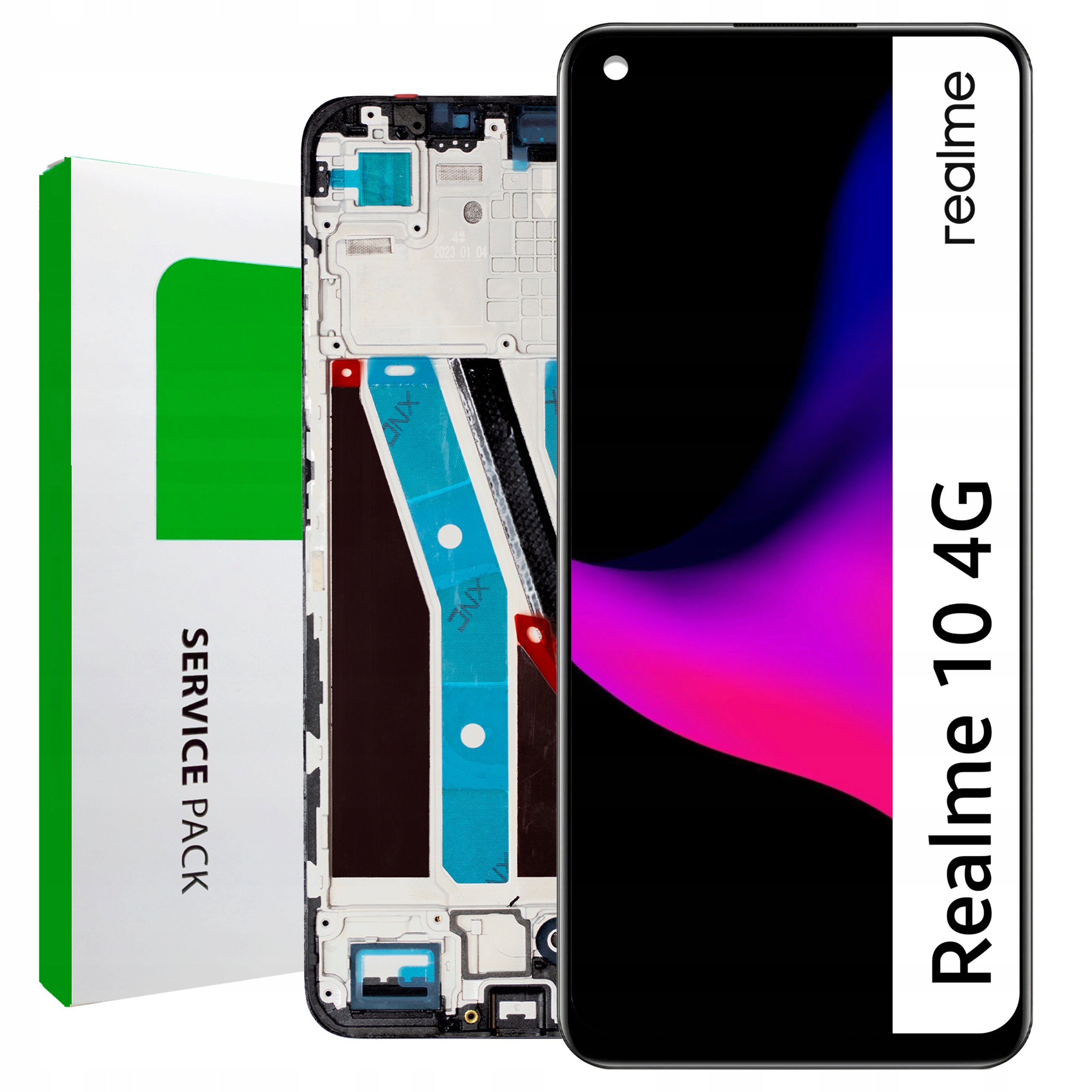 RMX3630 LCD pre Realme 10 4G Service Pack Rámček Matrica Originál Zila