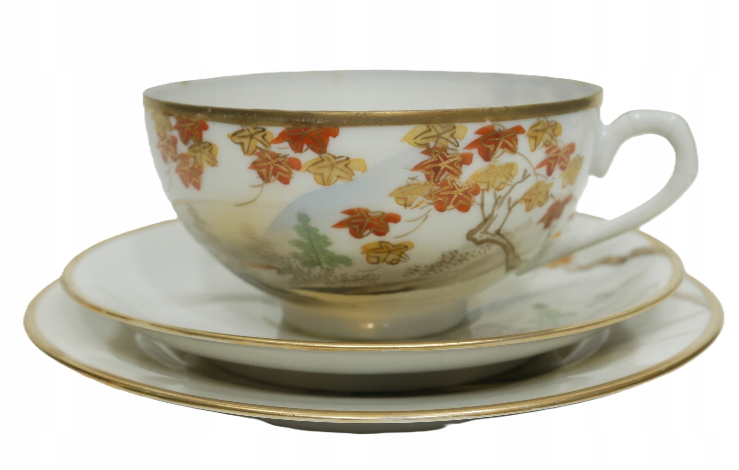 ORIENTALNA FILIŻANKA VINTAGE - TRIO Z FUJI JAMĄ