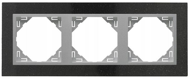 Efapel Petra Rámik 3-NÁSOBNÝ Granit Alu 90930 Tga