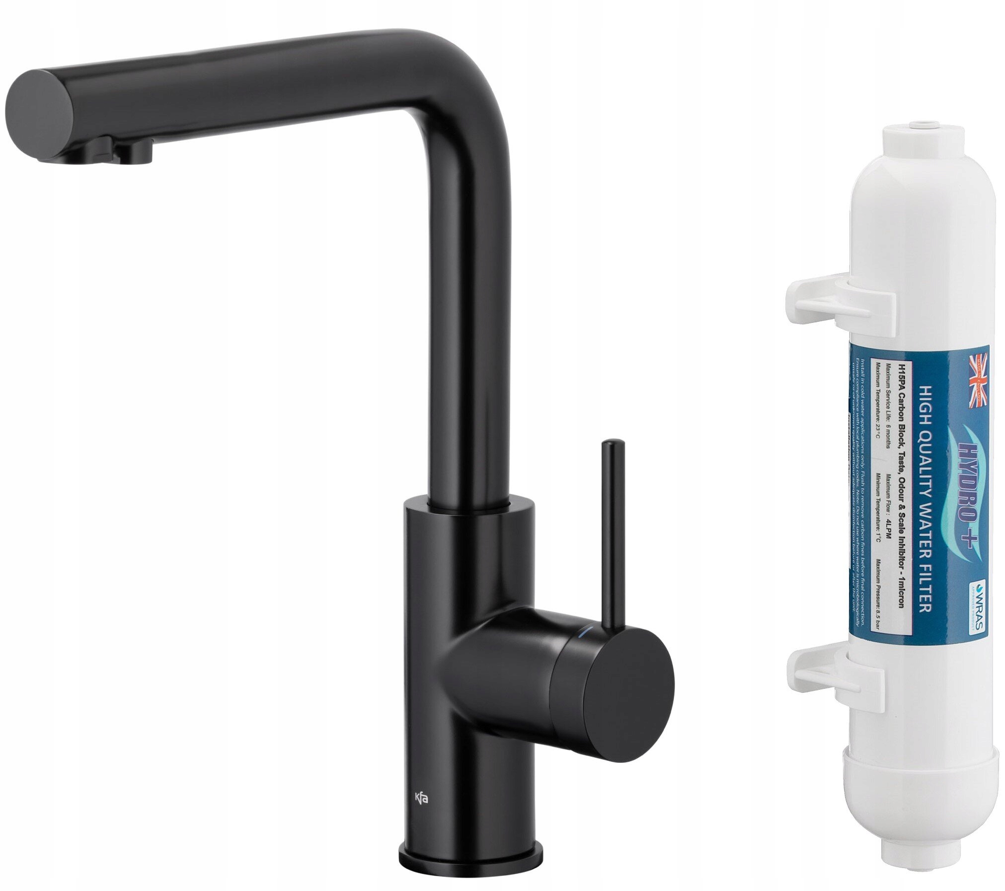 Kuchyňská třícestná baterie pro vodní filtr černá Filtr Armatura Kraków