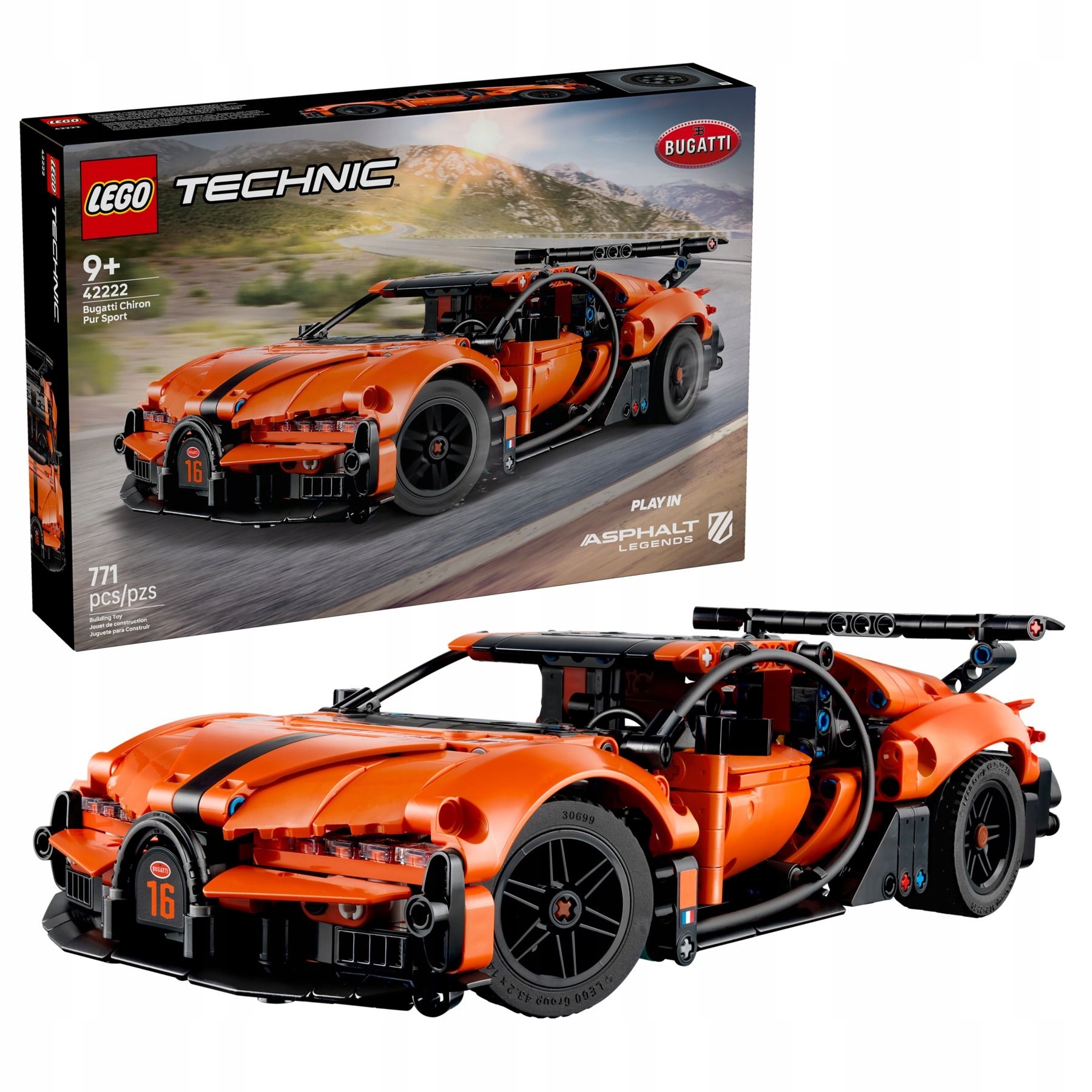 stavebnice Lego Technic 42222 Hyperauto Bugatti Chiron Pur Sport Auto