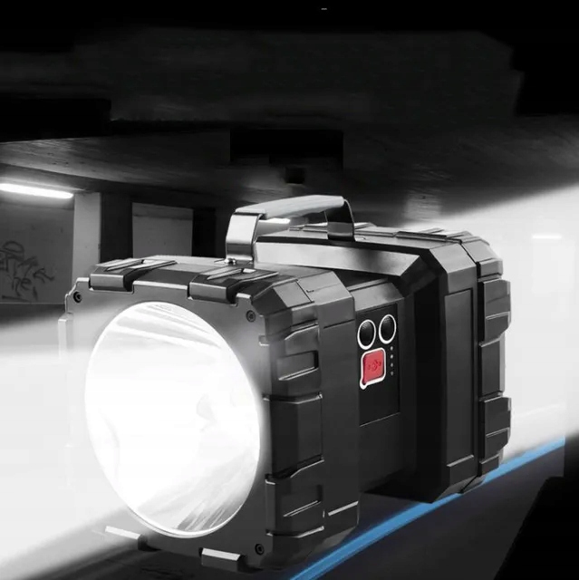 LATARKA AKUMULATOROWA LED SZPERACZ BARDZO MOCNA REFLEKTOR Zasilanie akumulatorowe