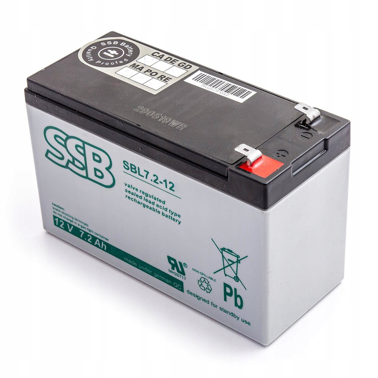 

Akumulator Ssb Sbl 7,2-12 12V 7,2 Ah Agm
