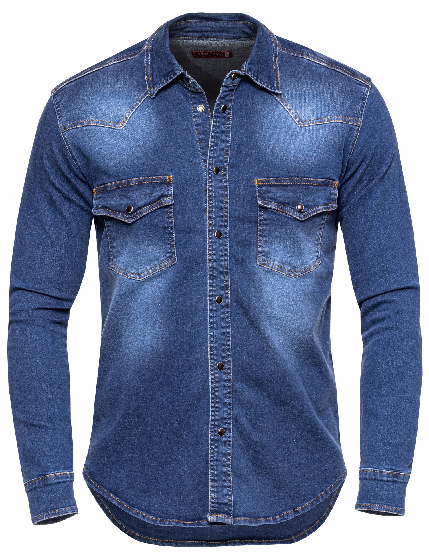 KOSZULA MĘSKA JEANSOWA - STANLEY JEANS No3 - 4XL