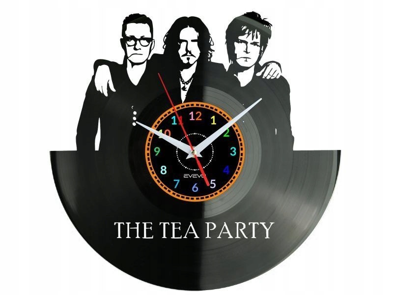 Tea Party Dárek Originální dekorace do domu Hodiny z vinylové desky