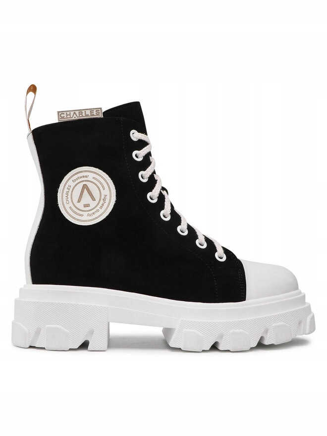Kotníkové Boty Charles Footwear Odie Black White 38