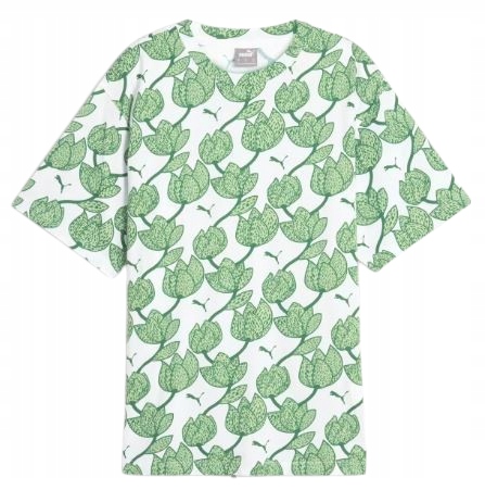 Tričko oversize Puma 679493 86 z bavlny se vzorem S