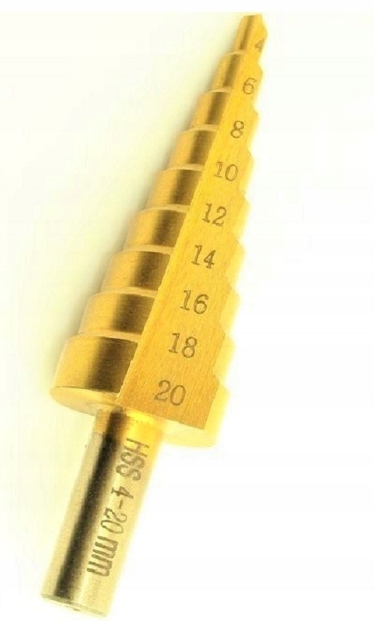 

Wiertło stożkowe stopniowane do metalu 4mm - 20mm