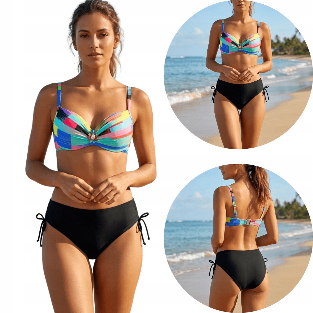 Dvoudílné plavky Push-up rychleschnoucí 29790 v.3 75D+M