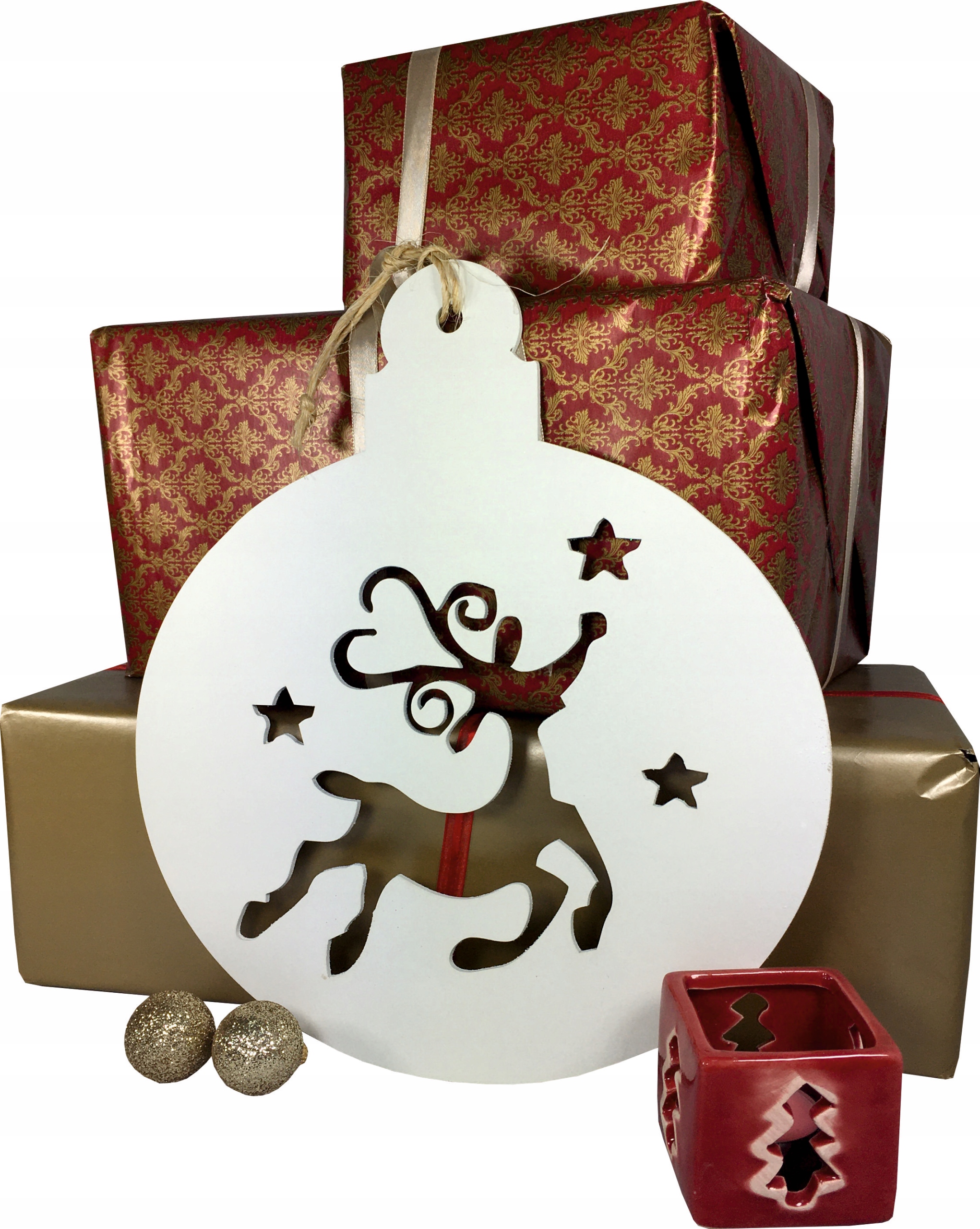 ZAWIESZKA BOMBKA RENIFER DO OKNA ŚWIĄTECZNA 39CM Kod producenta BOM100