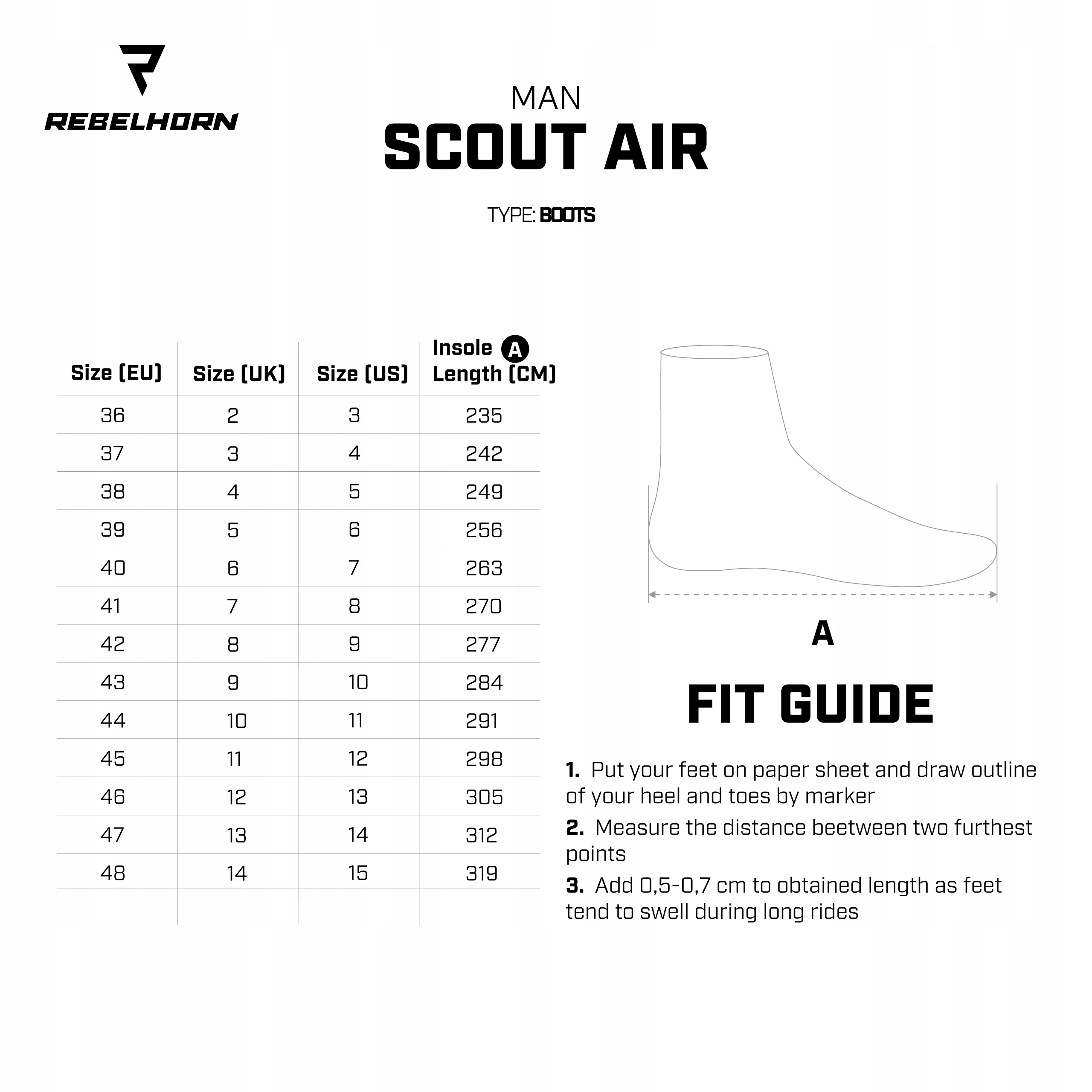 REBELHORN buty SCOUT AIR black matt r. 41 Waga produktu z opakowaniem jednostkowym 3 kg