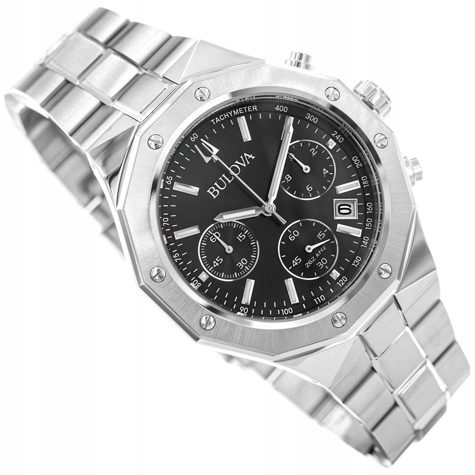 Pánské Hodinky Bulova 96B410 Precisionist Stříbrné Na Náramku Se Stopkami